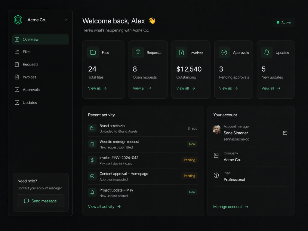 Client portals preview