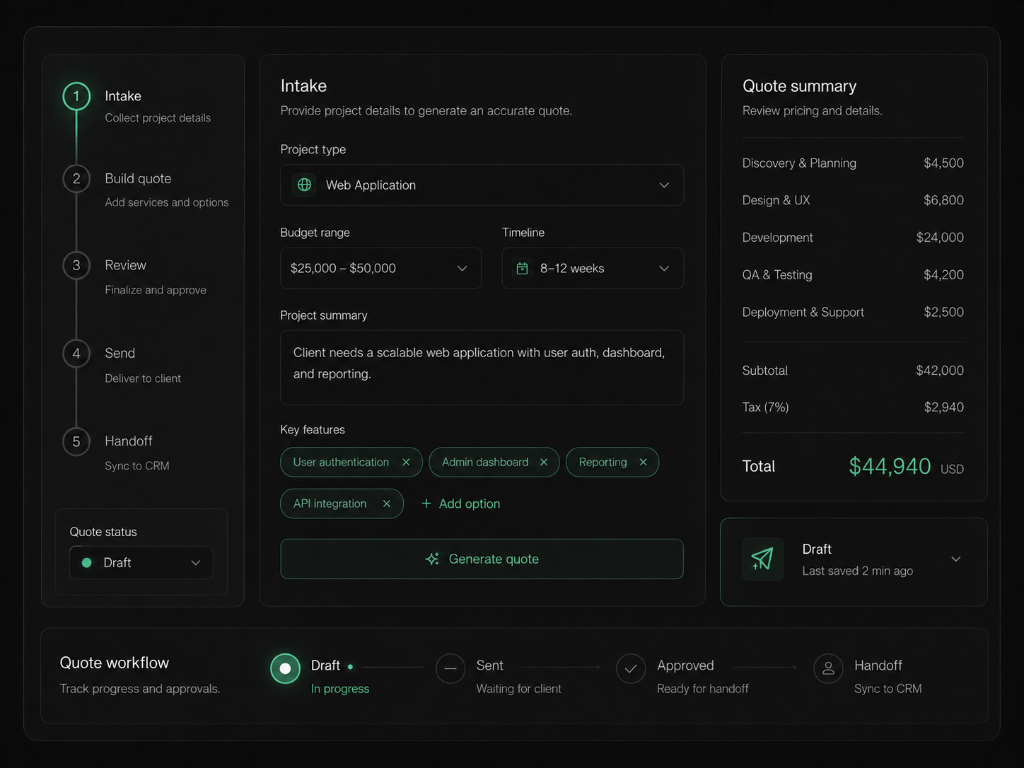 Quote systems preview
